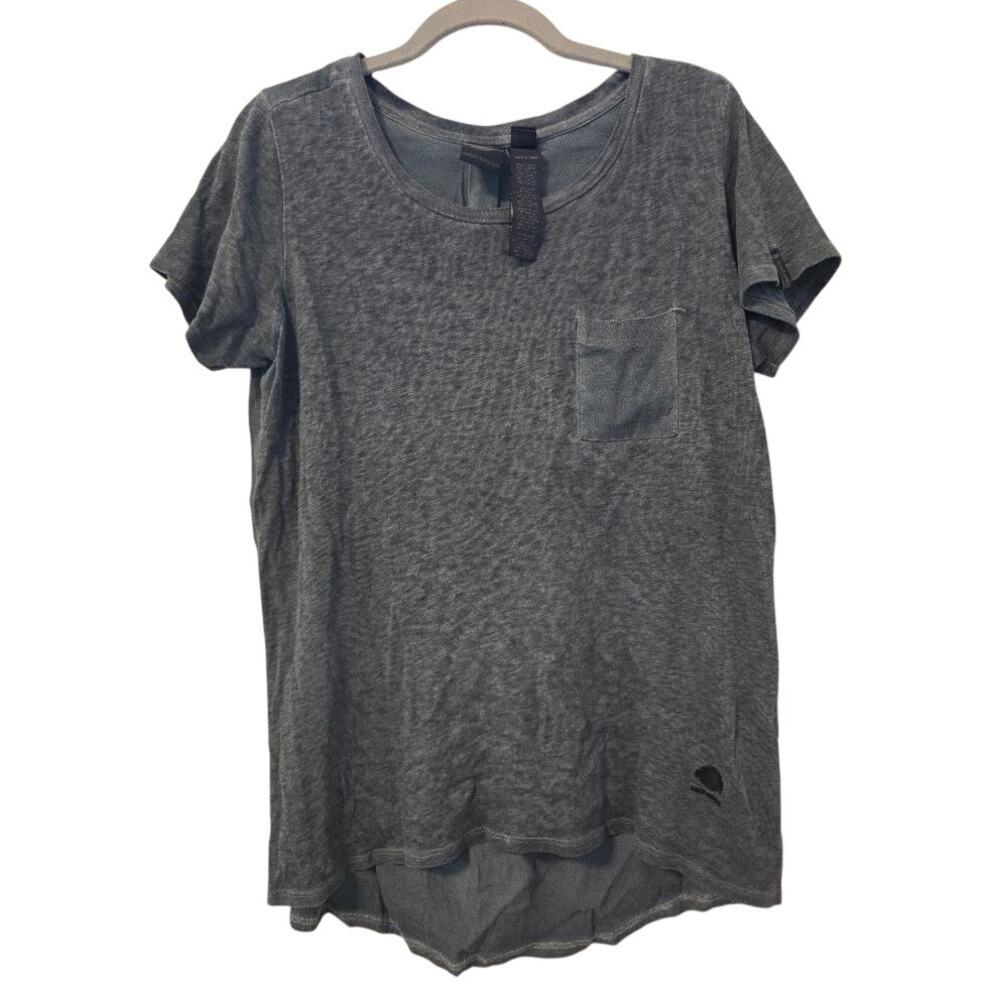 Harley Davidson Black Label Gray Pocket Tee Women’s Large Burnout